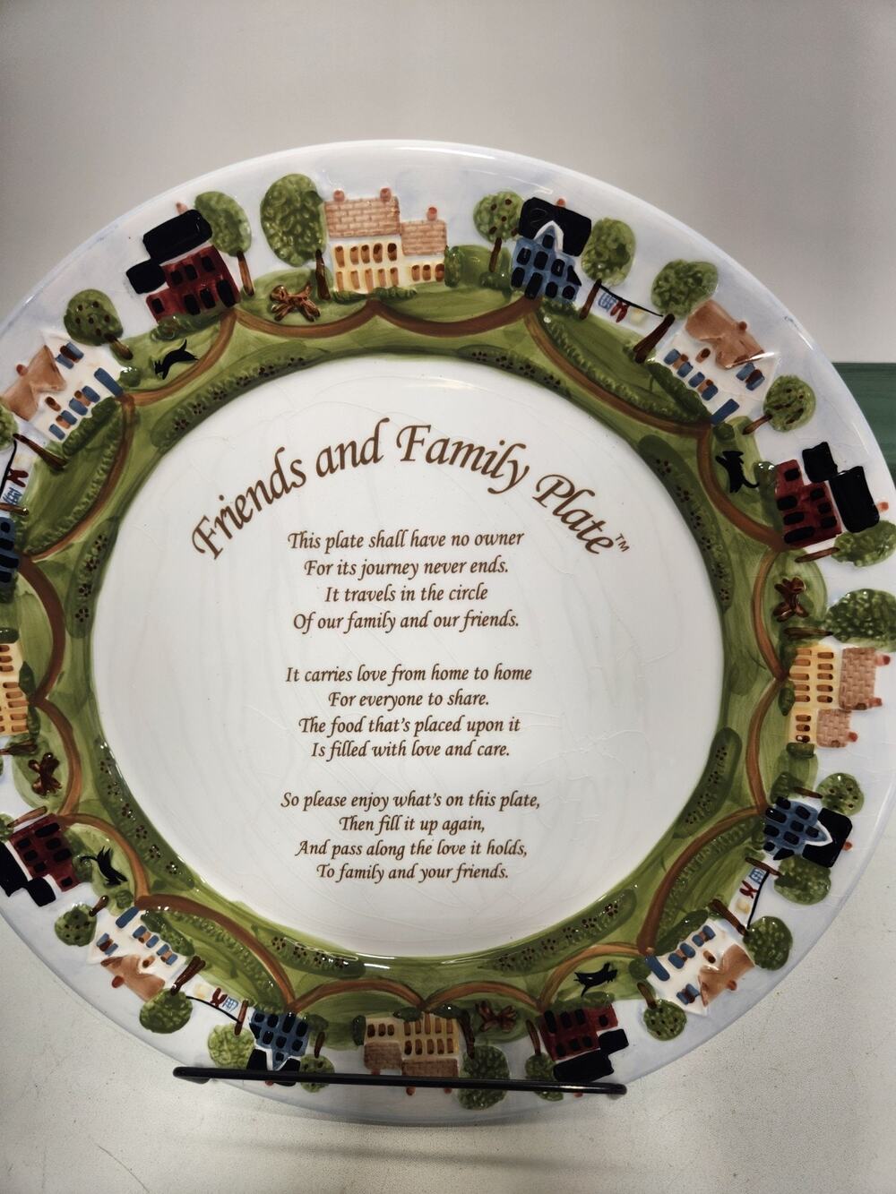 The Original Friends & Family Plate 2003 Giving Plate Ceramic Serving Platter...